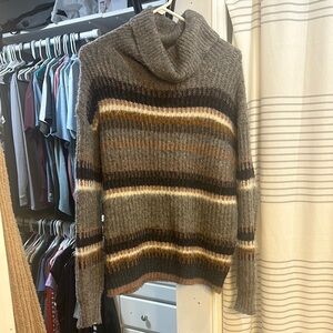 Brown Striped Men's Sweater
